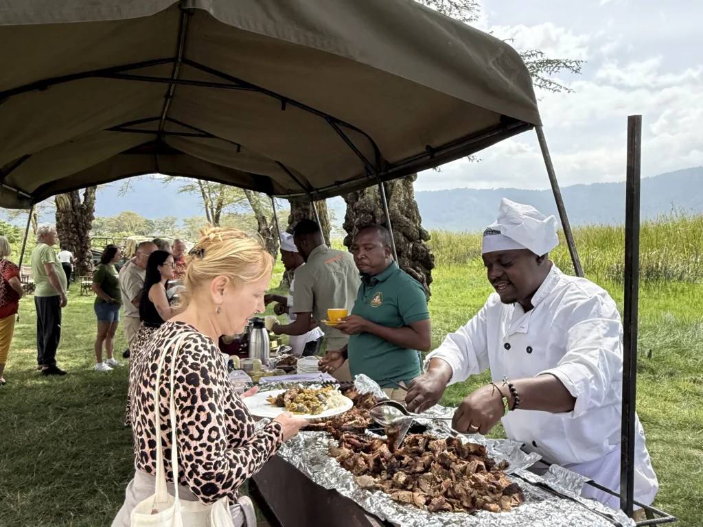 Fresh safari lunch box prepared by Patamu Restaurant Karatu